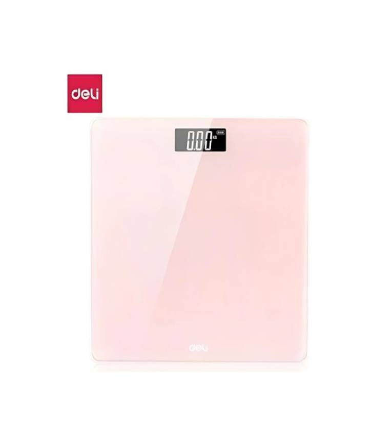 Deli 86120 Balance électronique à surface en verre, Avec une capacité max de 150kg